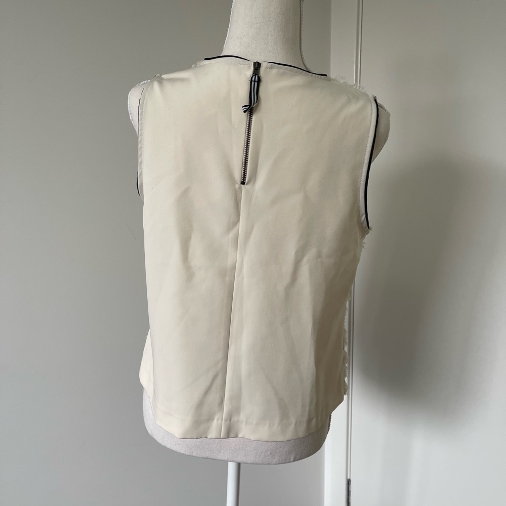 Zara tank shirt with fringe detail size M - Picture 2 of 4